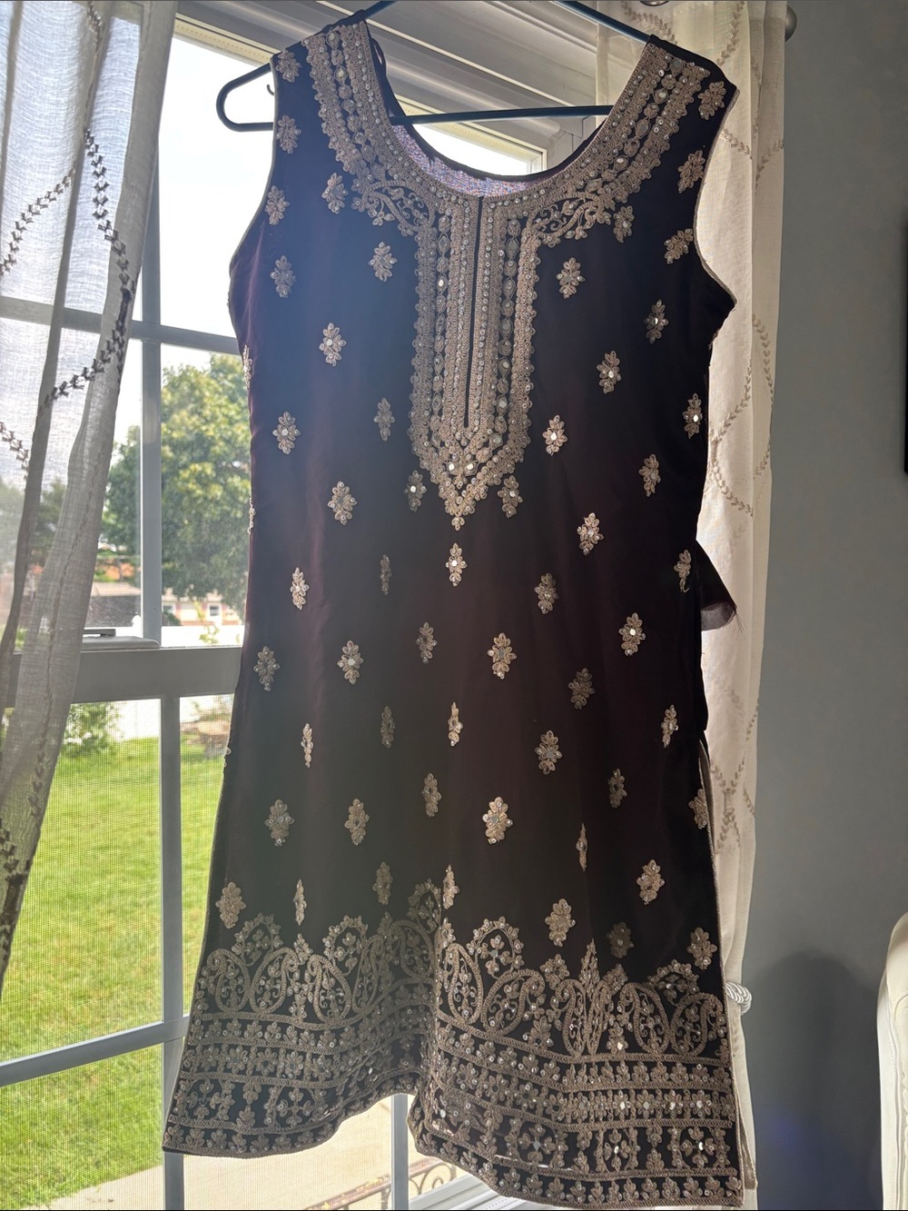 Indian Pakistani Punjabi Gharara - Wine color